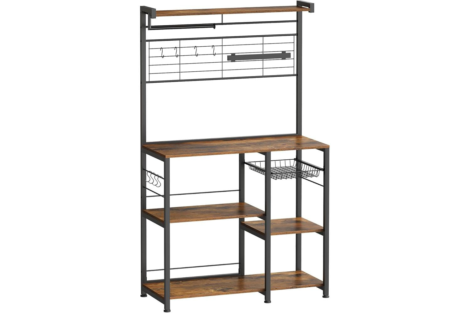 Kitchen Shelf | Kitchen Storage Unit | Wood Chipboard And Steel | 42 X 90 X 167.3 Cm-3