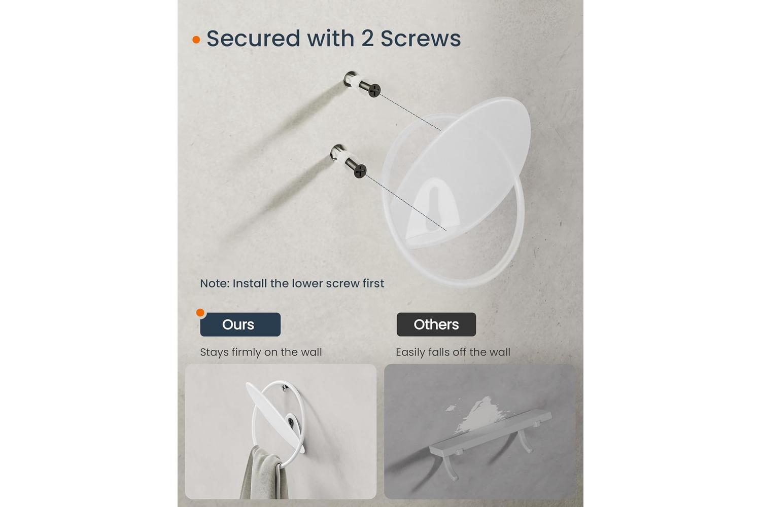 Coat Hook | Wall Mounted | Steel | Pearl White-4