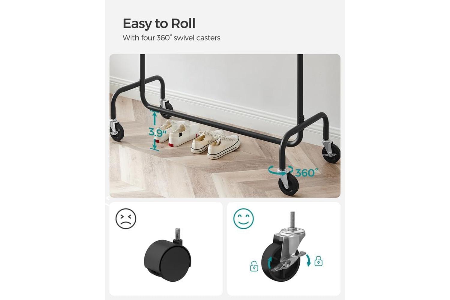 Clothes Rack | Clothes Storage | Steel | Adjustable Width 43.3-59.1 Inch-4