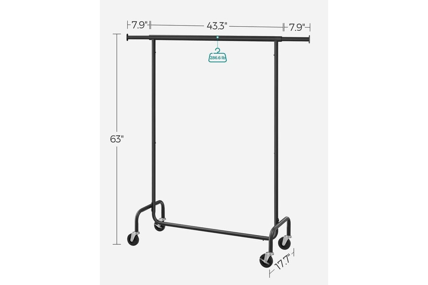 Clothes Rack | Clothes Storage | Steel | Adjustable Width 43.3-59.1 Inch-5