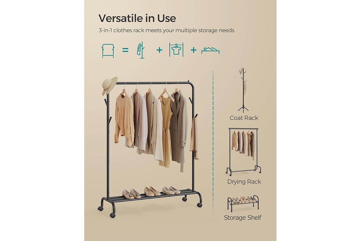 Clothes Rack | Clothes Storage | Steel | 103.5 X 41 X 155 Cm-3