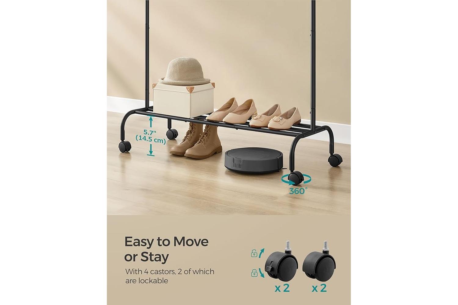 Clothes Rack | Clothes Storage | Steel | 103.5 X 41 X 155 Cm-4