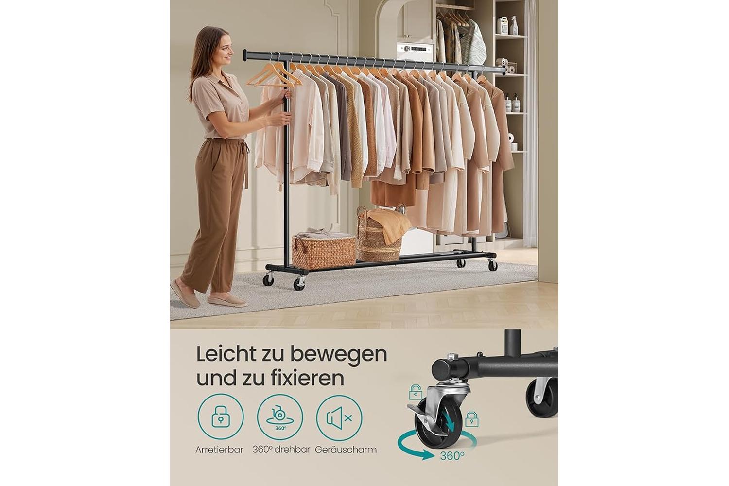 Clothes Rack | Clothes Storage | Steel | Adjustable Width-3