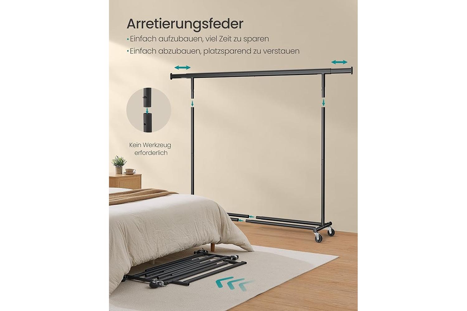 Clothes Rack | Clothes Storage | Steel | Adjustable Width-4