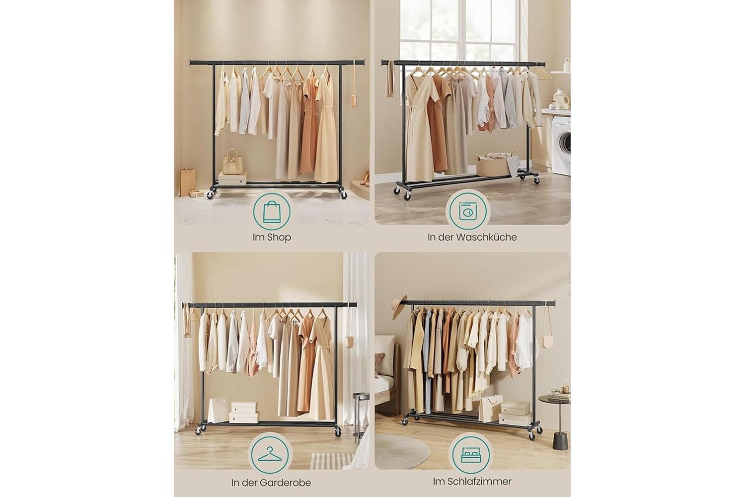 Clothes Rack | Clothes Storage | Steel | Adjustable Width-5