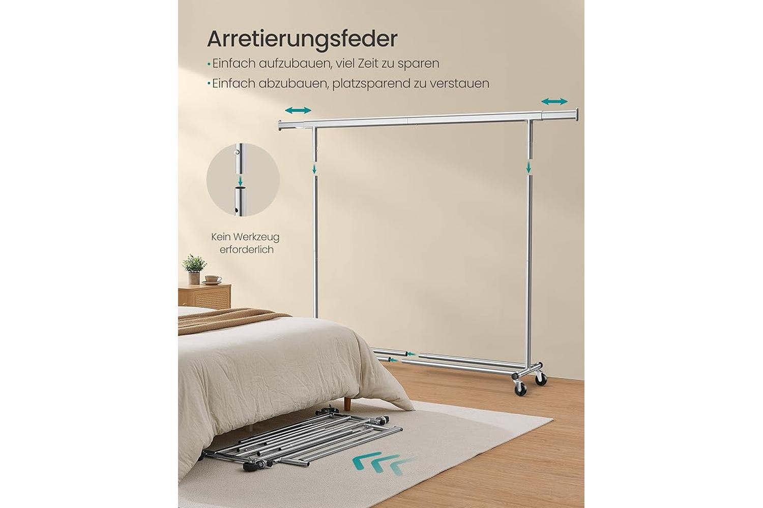Clothes Rack | Clothes Storage | Steel | Adjustable Width-4
