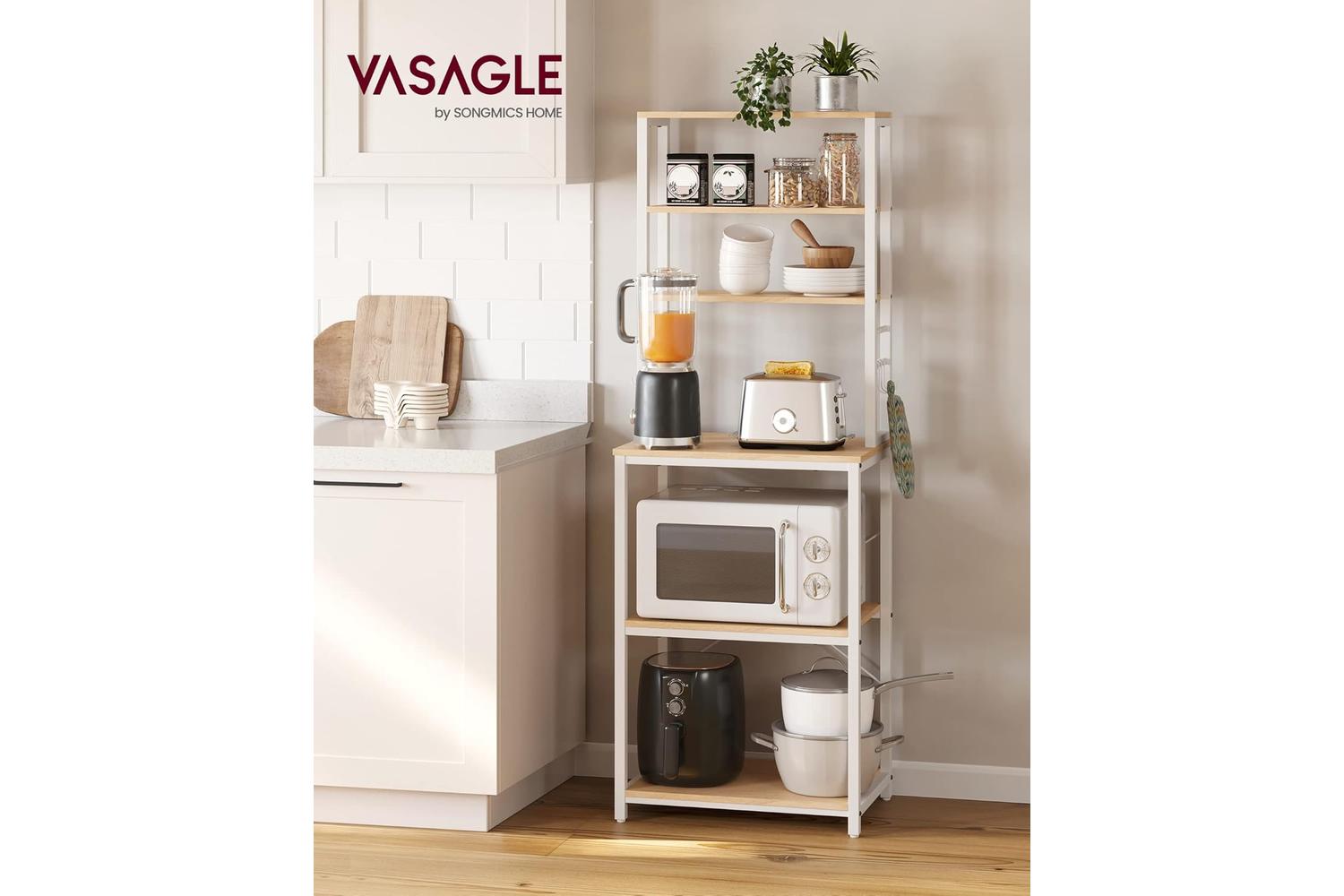 Kitchen Shelf | Kitchen Storage Rack | Particleboard And Steel | 40 X 60 X 167 Cm-3
