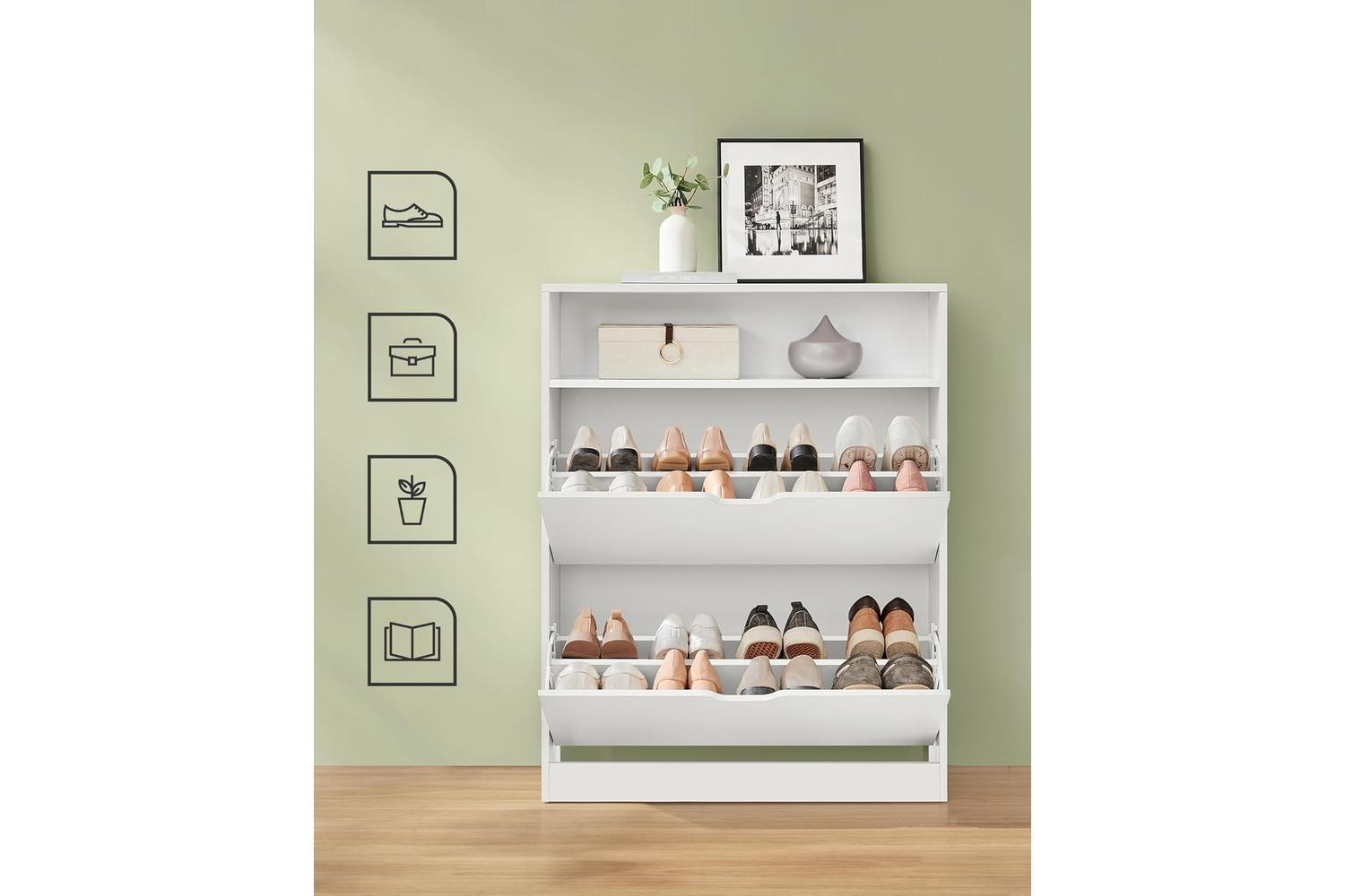 Shoe Cabinet | Shoe Storage Cabinet | Wood | 24 X 80 X 102 Cm-3