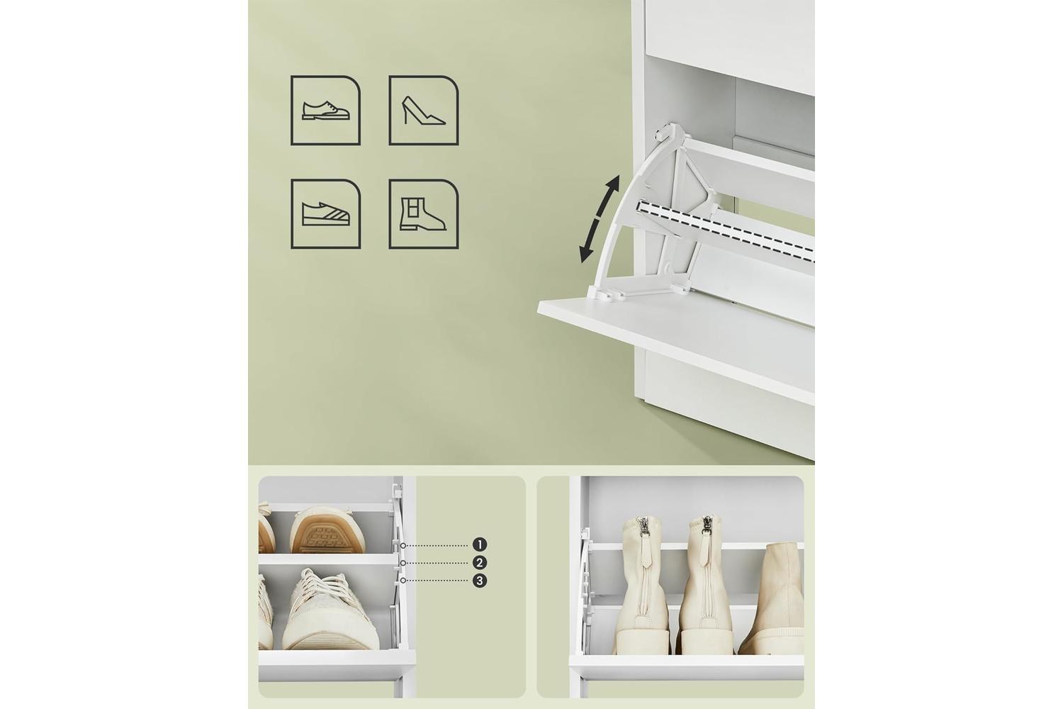 Shoe Cabinet | Shoe Storage Cabinet | Wood | 24 X 80 X 102 Cm-5