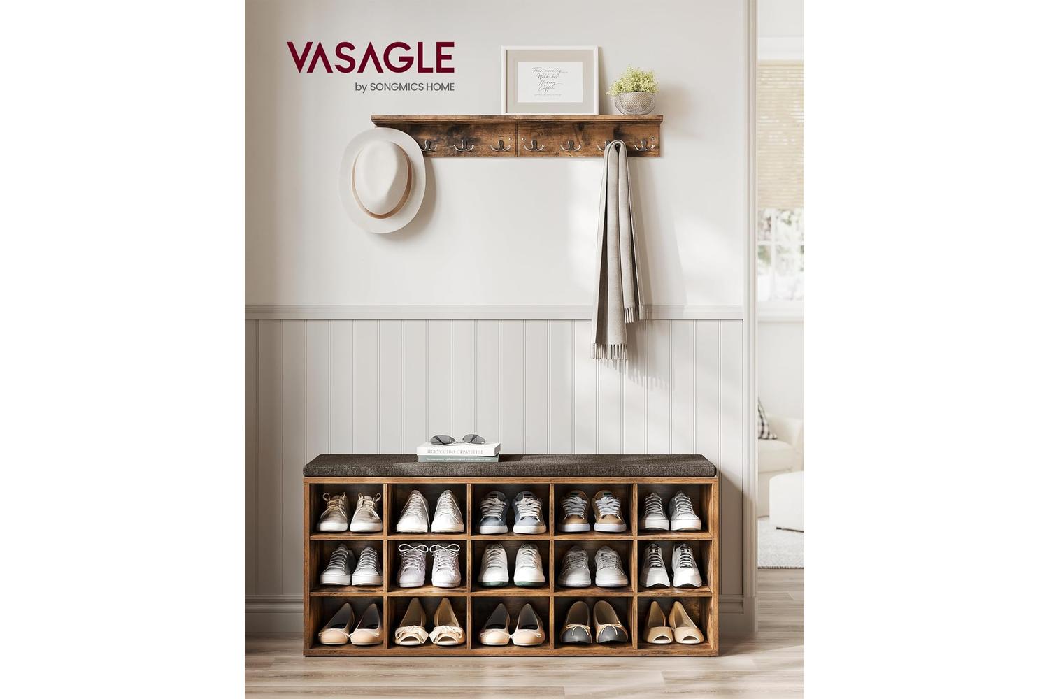 Shoe Bench | Storage Bench | Particleboard | 105cm-3