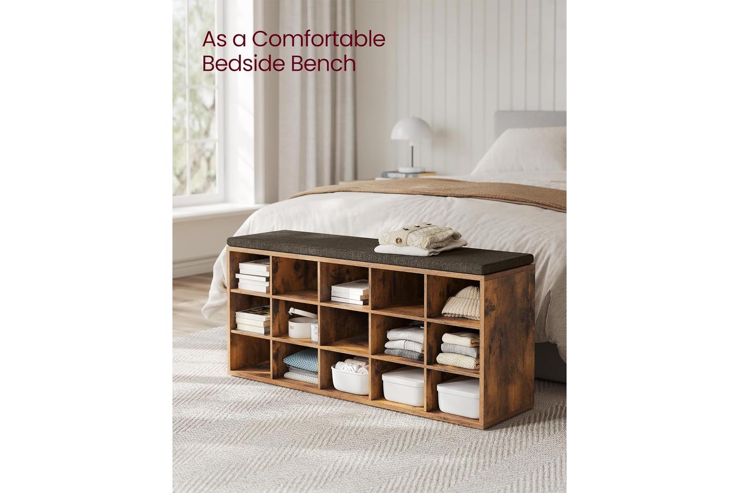 Shoe Bench | Storage Bench | Particleboard | 105cm-5