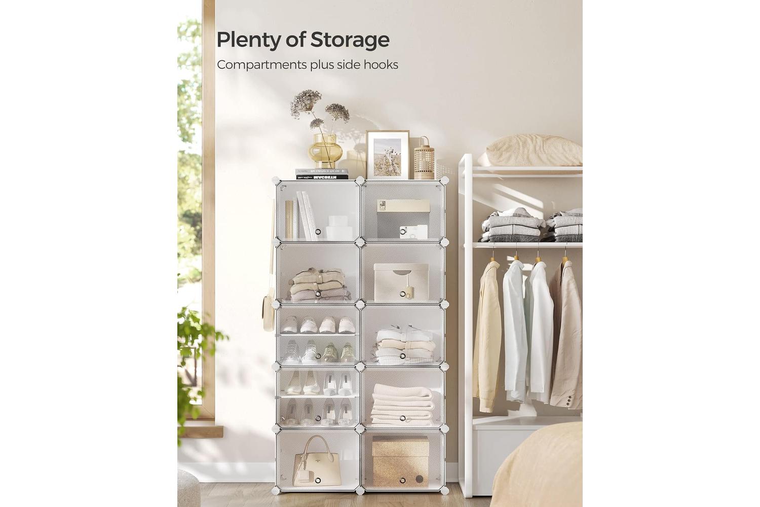 Shoe Rack | Storage Unit | Plastic And Steel | Large-3