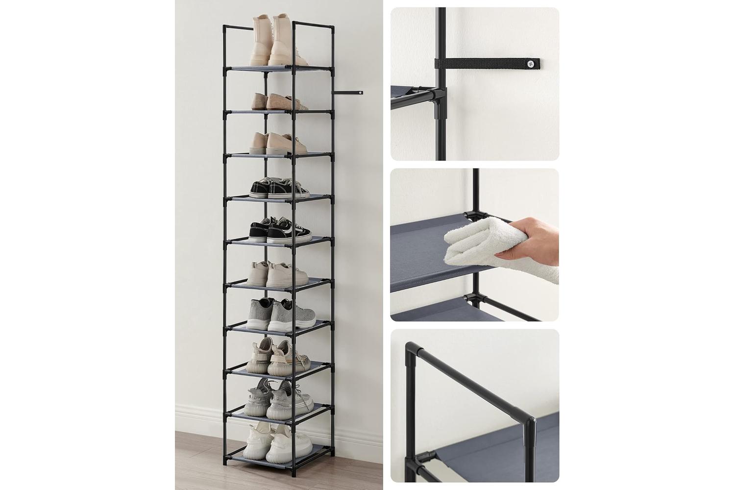 Shoe Rack | Storage & Organisation | Non-woven Fabric & Metal | 33 X 33 X 173 Cm-6