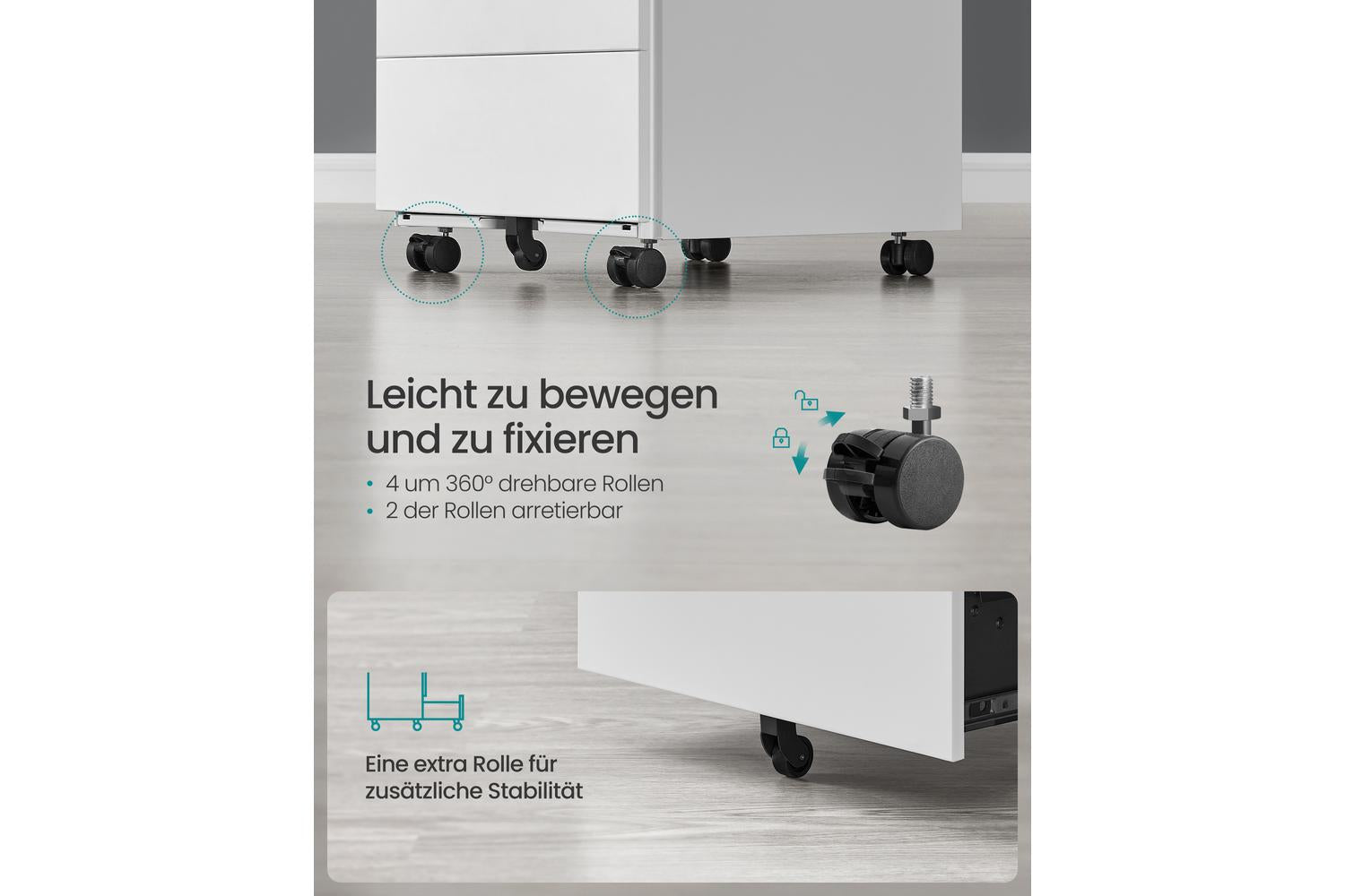 File Cabinet | File Storage | Steel | 4 Drawer | Cloud White-3