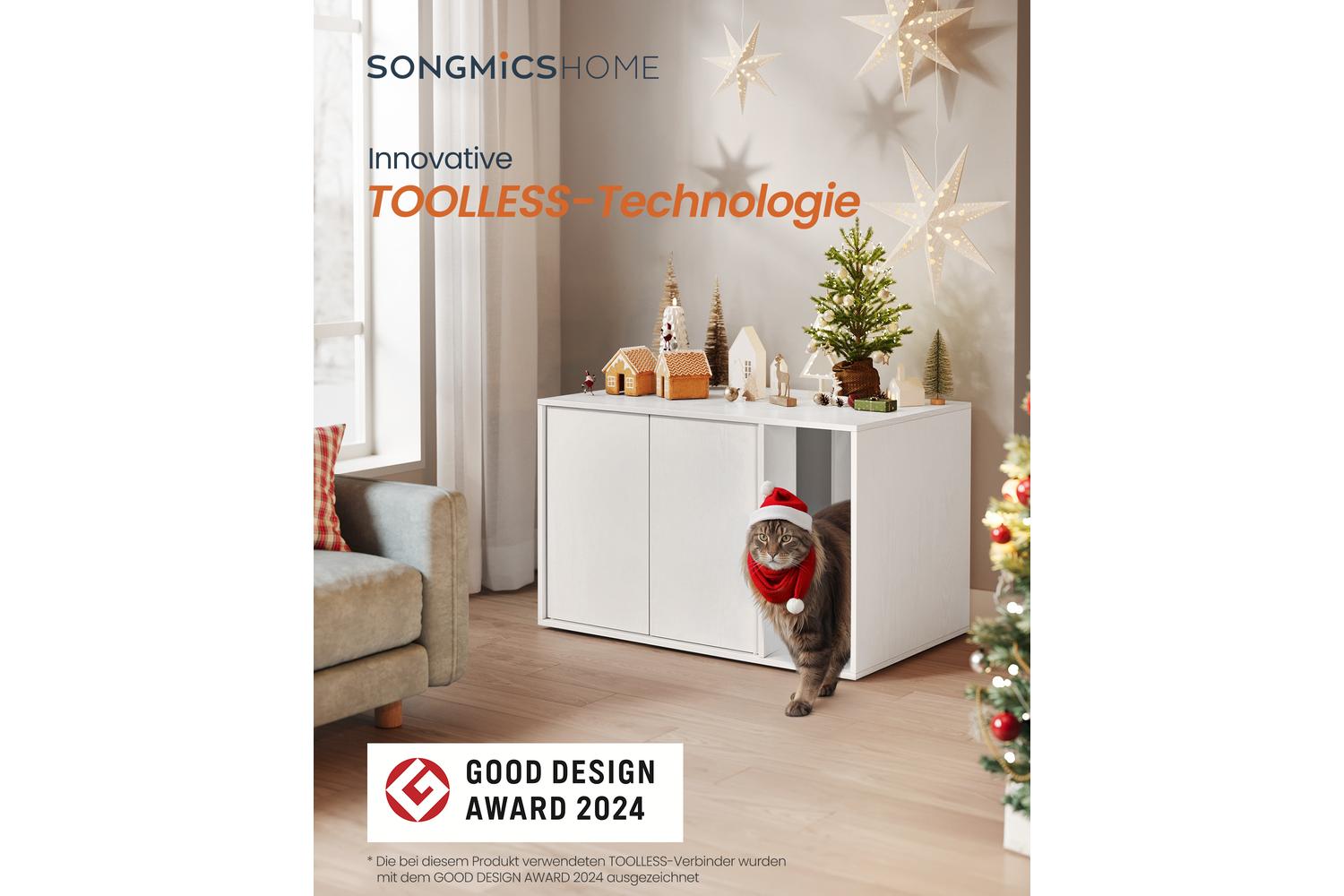 Cat Litter Box Enclosure | Cat Litter Box | Particle Board | 80 X 50 X 50 Cm-5