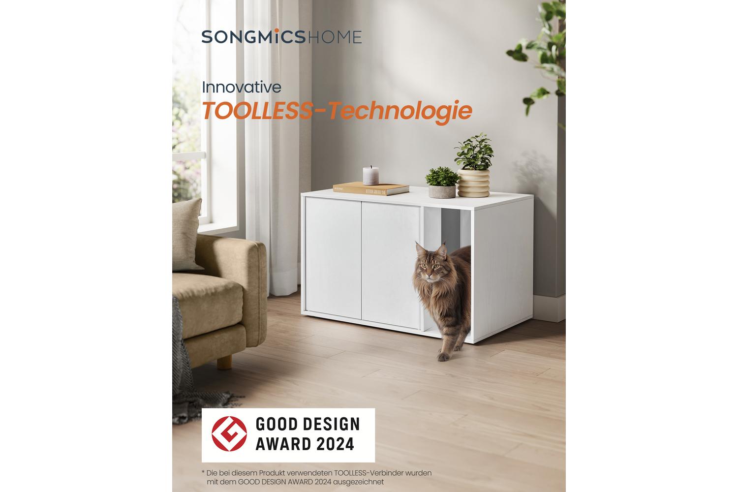 Cat Litter Box Enclosure | Cat Litter Box | Particle Board | 80 X 50 X 50 Cm-6