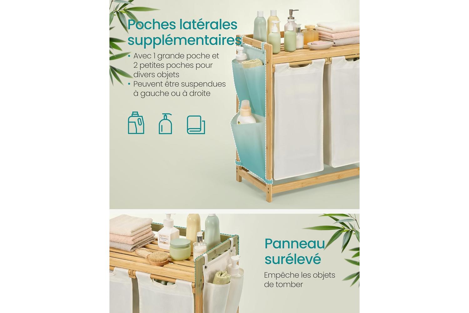Laundry Basket | Laundry Storage | Bamboo | Large-4