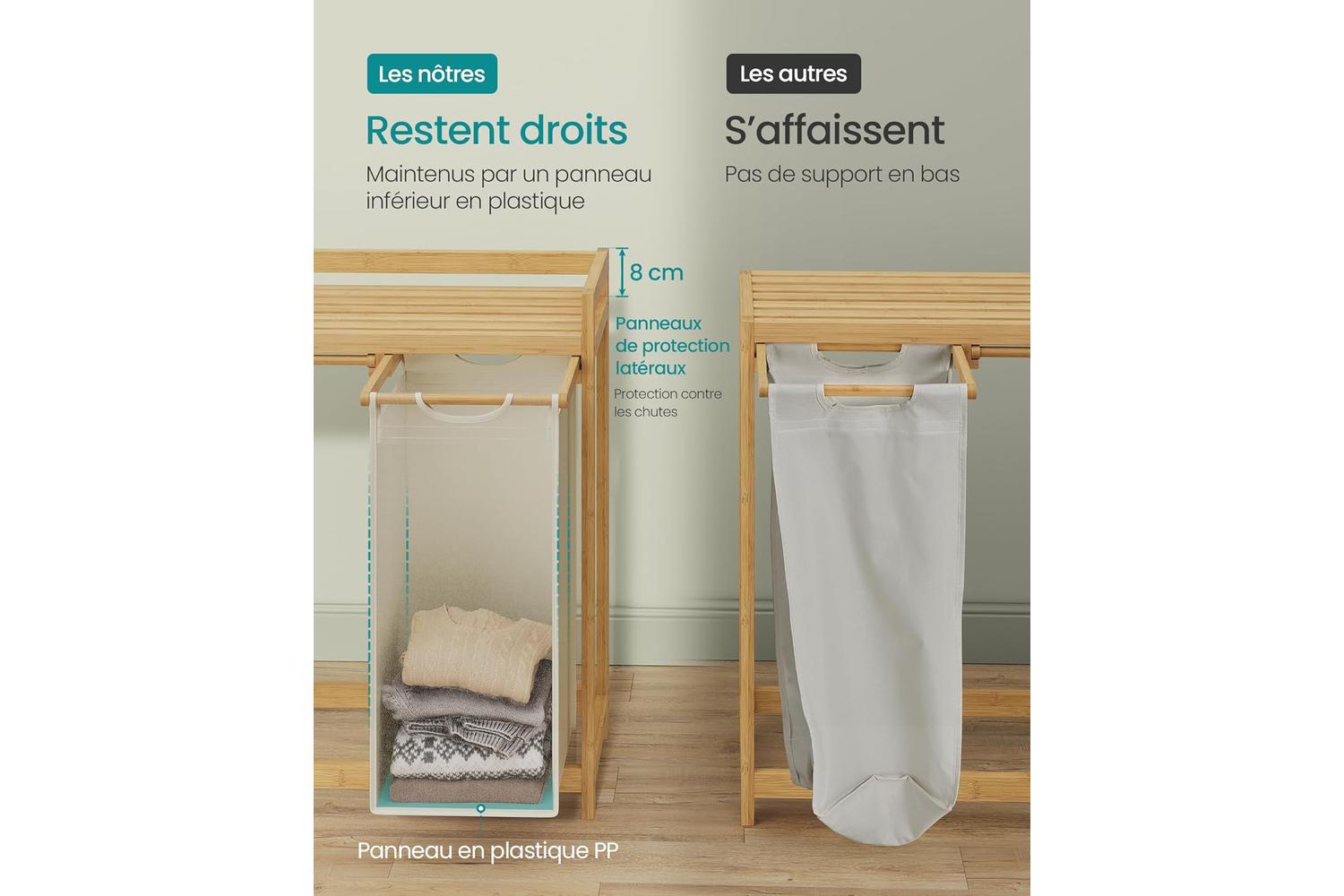 Laundry Basket | Laundry Storage | Bamboo | Large-6