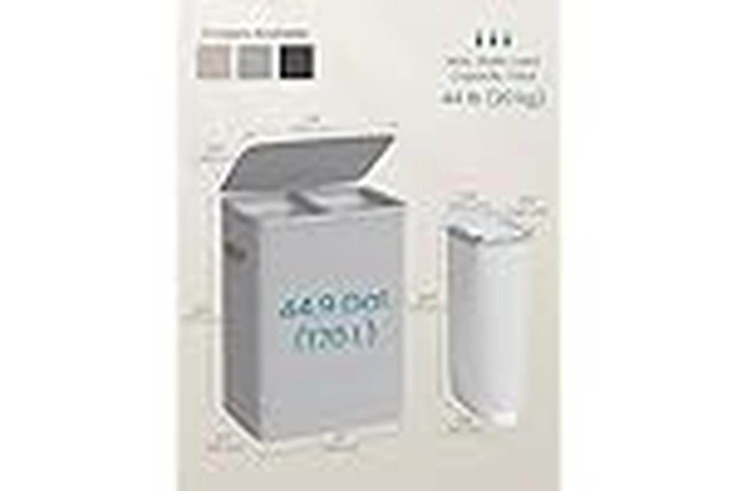 Laundry Basket | Laundry & Clothing Care | Polyester Fabric | Dove Gray | 56 X 40 X 75 Cm-5
