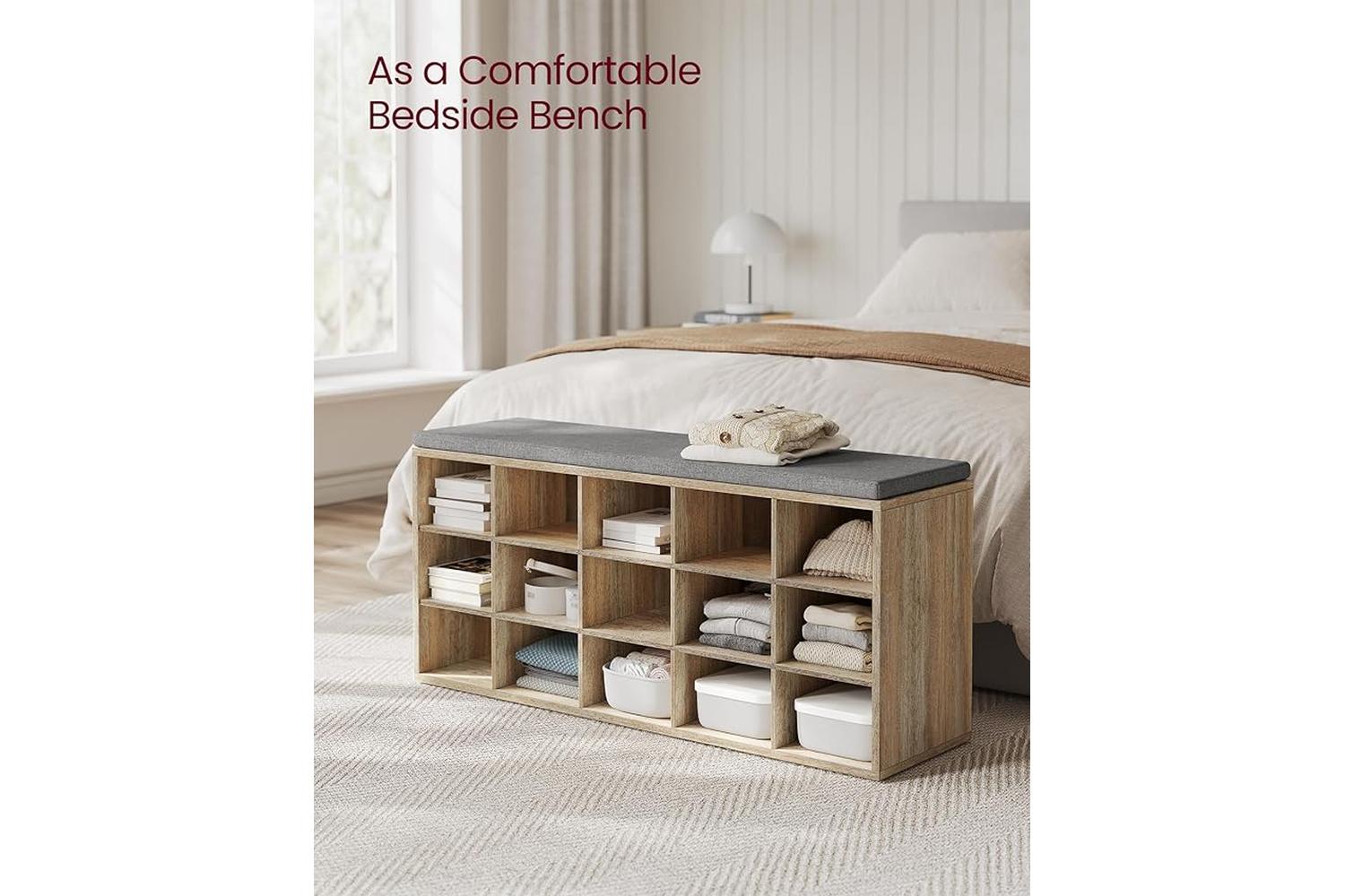 Shoe Bench | Storage Bench | Particleboard | 105cm-4