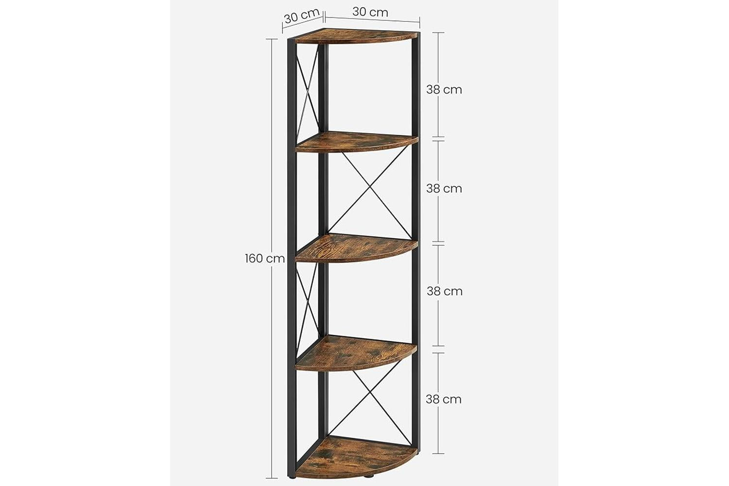 Vasagle Corner Shelf | Particleboard And Steel | 160 Cm-2