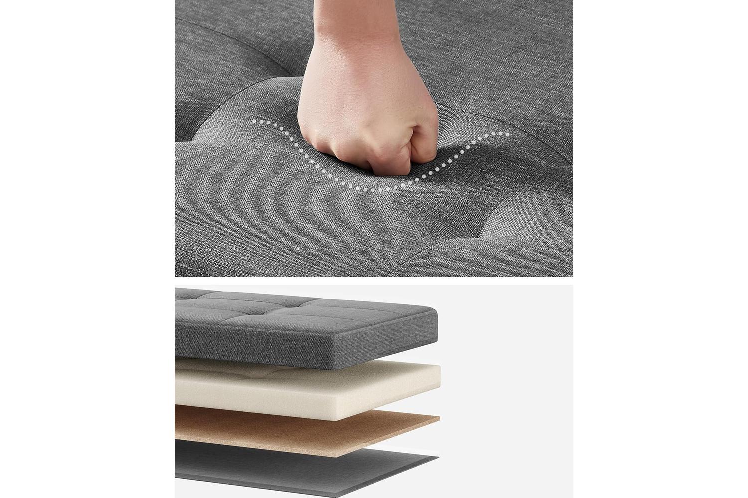 Storage Ottoman | Storage Bench | Linen-like Fabric | 110cm-4