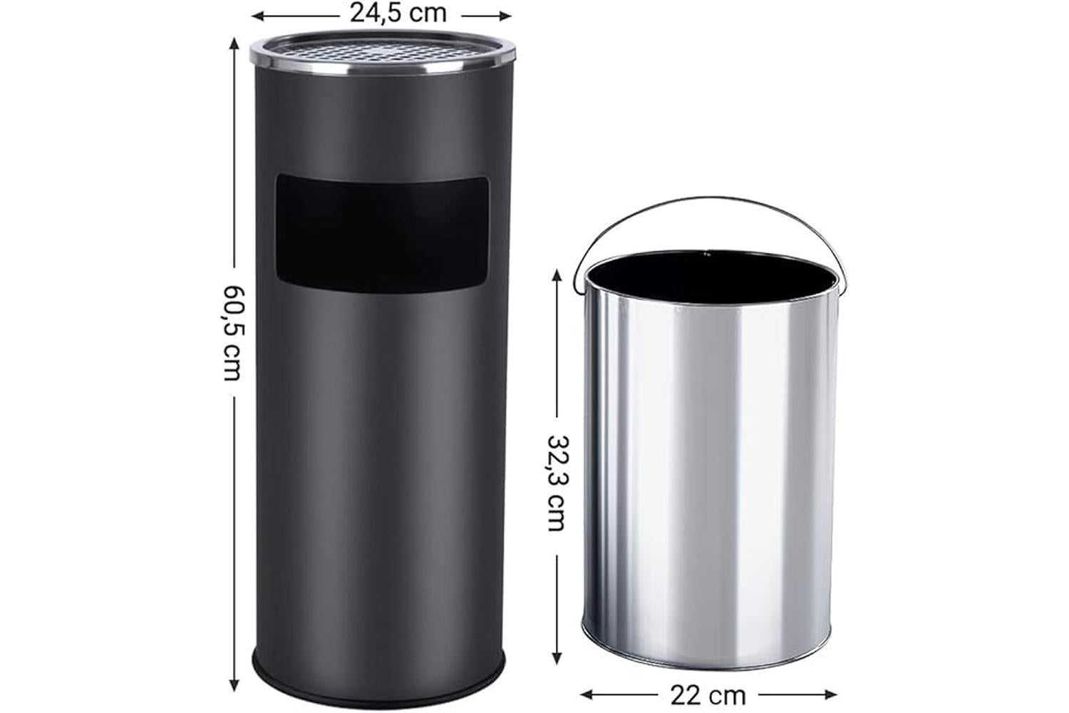 Songmics Trash Can | Rubbish Bin | Stainless Steel | 30 Litre-2