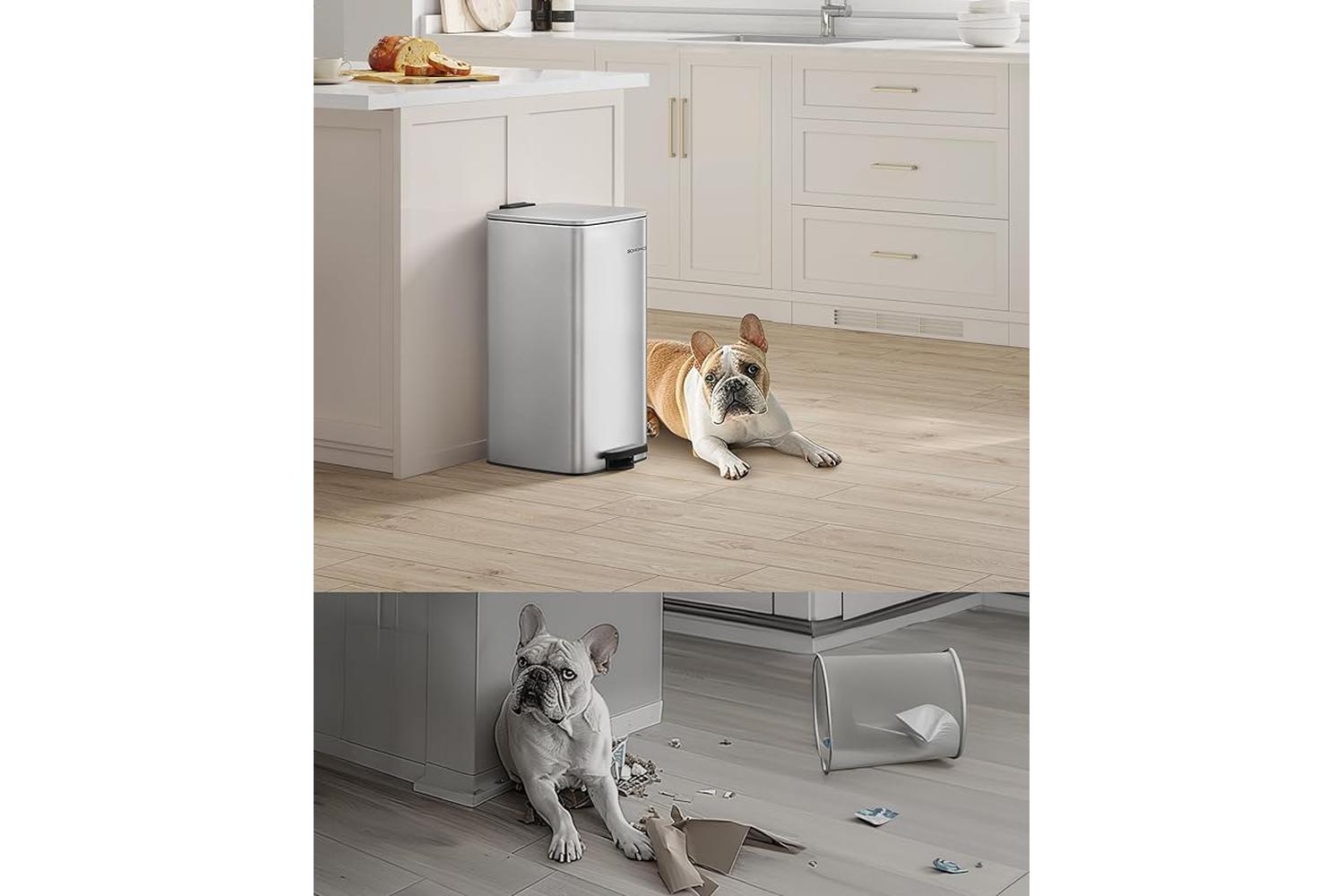 Songmics Trash Can | Rubbish Bin | 34 X 28.5 X 54.4 Cm-2