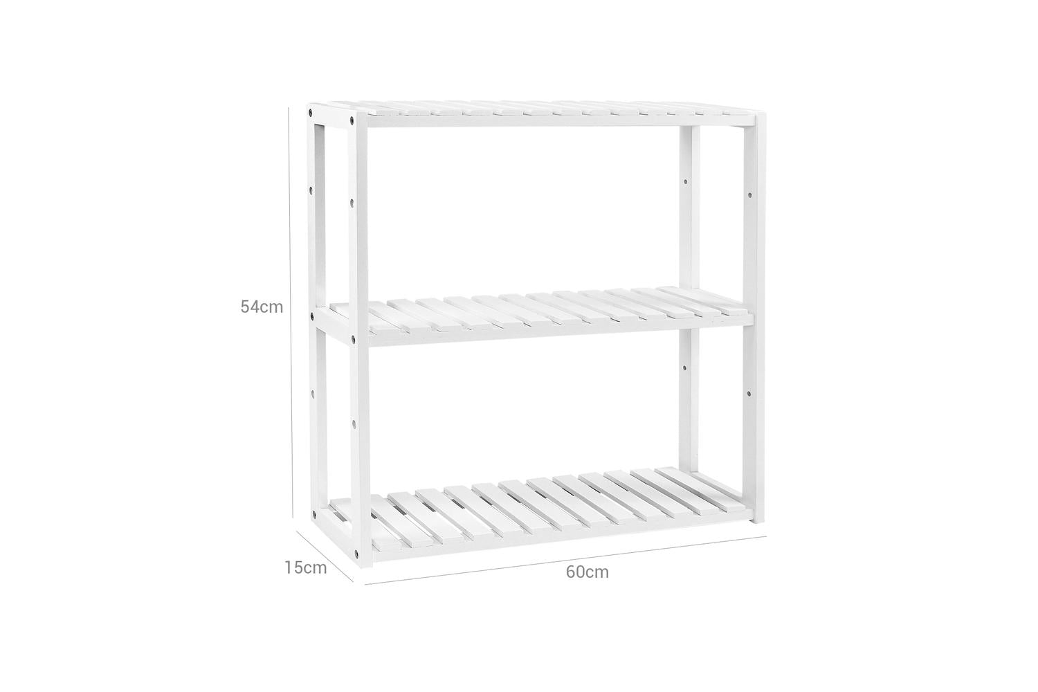 Bamboo Shelf | Storage Shelf | Bamboo | 60 X 15 X 54 Cm-5