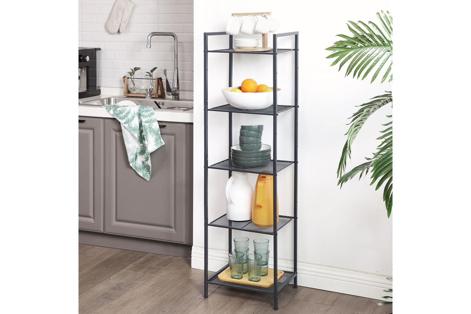 Storage Rack | Storage Shelf | Steel | 38 X 30 X 128 Cm-4