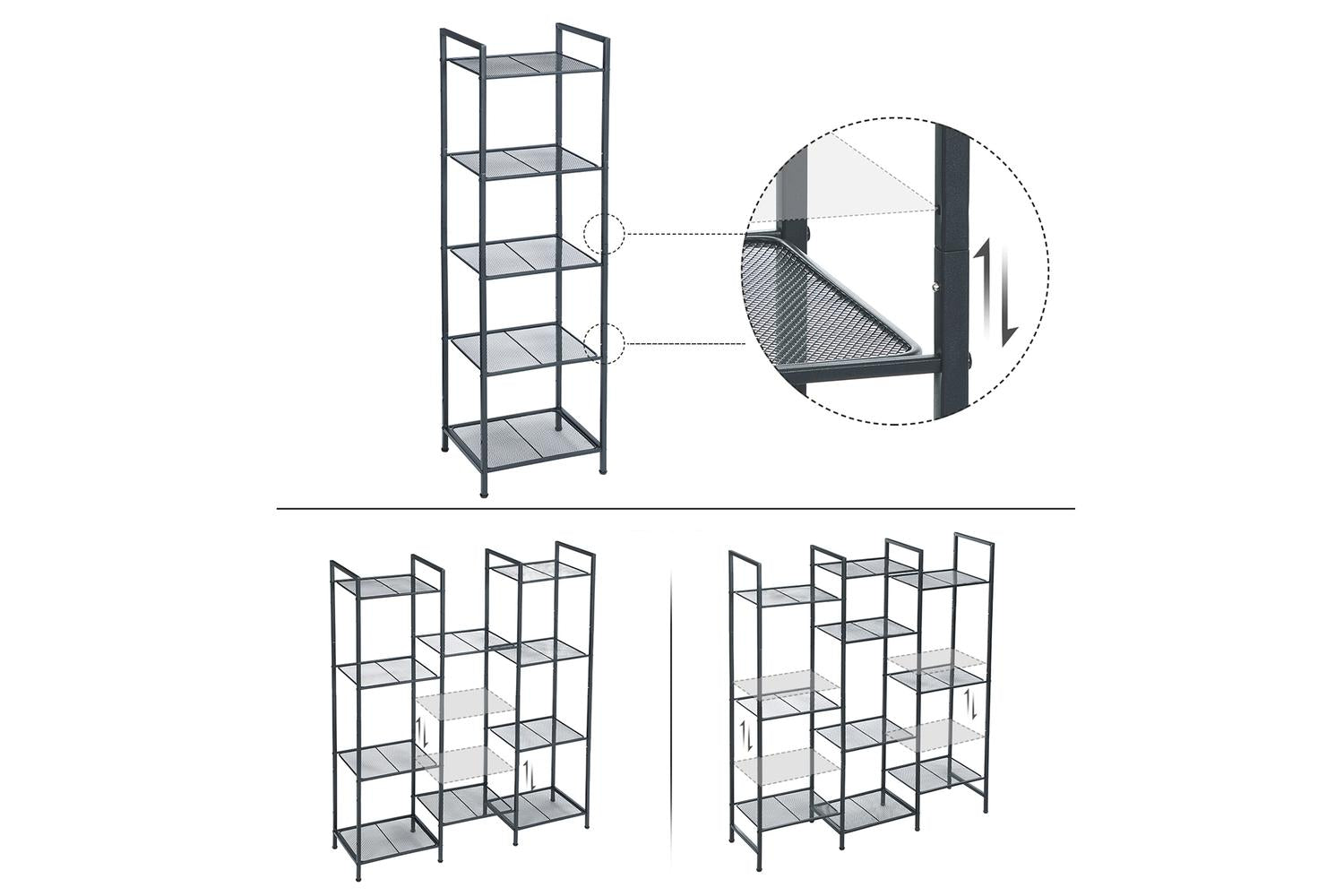 Storage Rack | Storage Shelf | Steel | 38 X 30 X 128 Cm-6