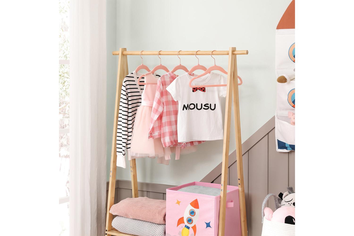 Velvet Hanger | Clothes Hanger | Velvet | Light Pink | Children-2