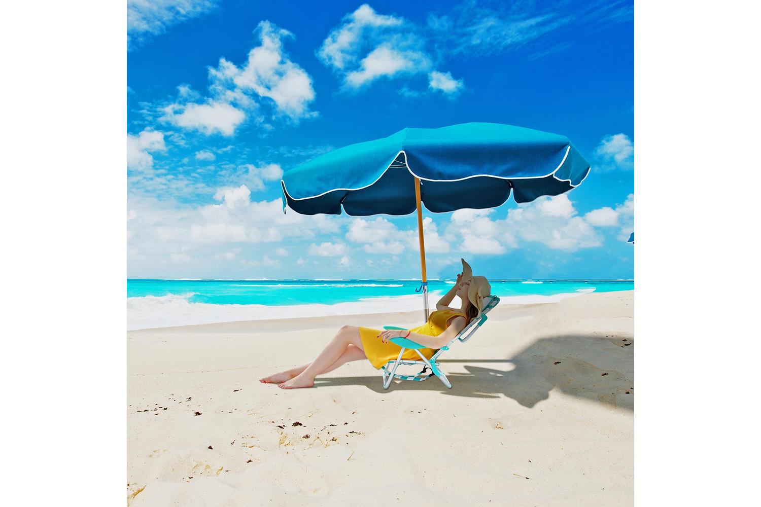 Beach Chair | Camping Chair | Aluminium Frame | 68 X 63 X 75 Cm-2