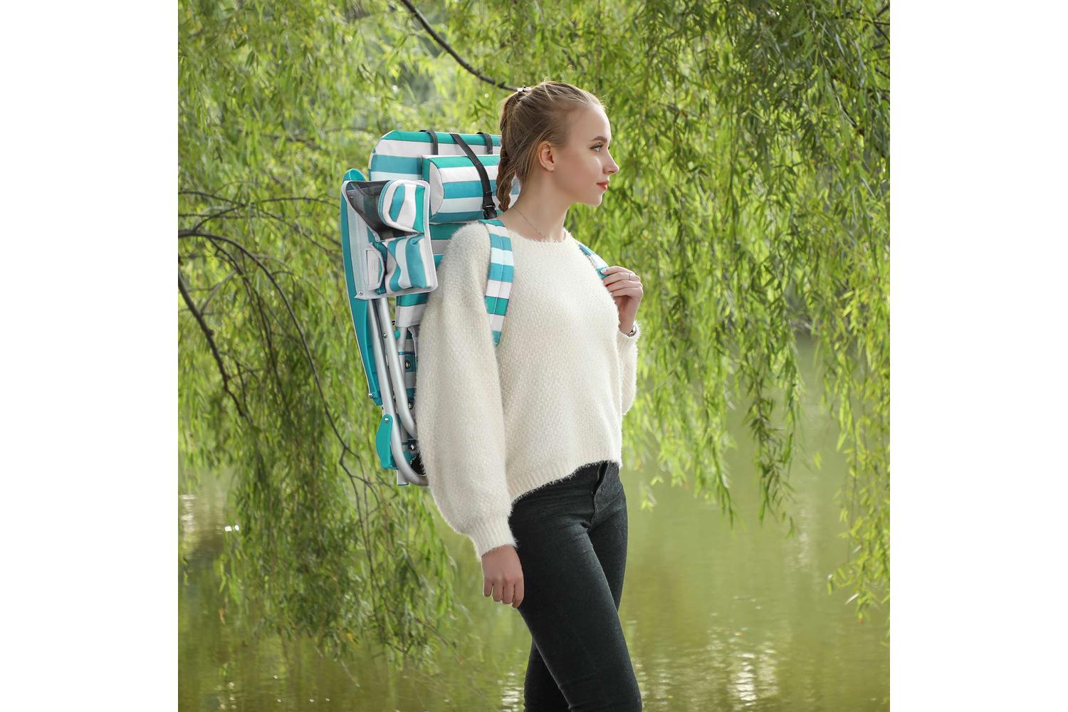 Beach Chair | Camping Chair | Aluminium Frame | 68 X 63 X 75 Cm-5