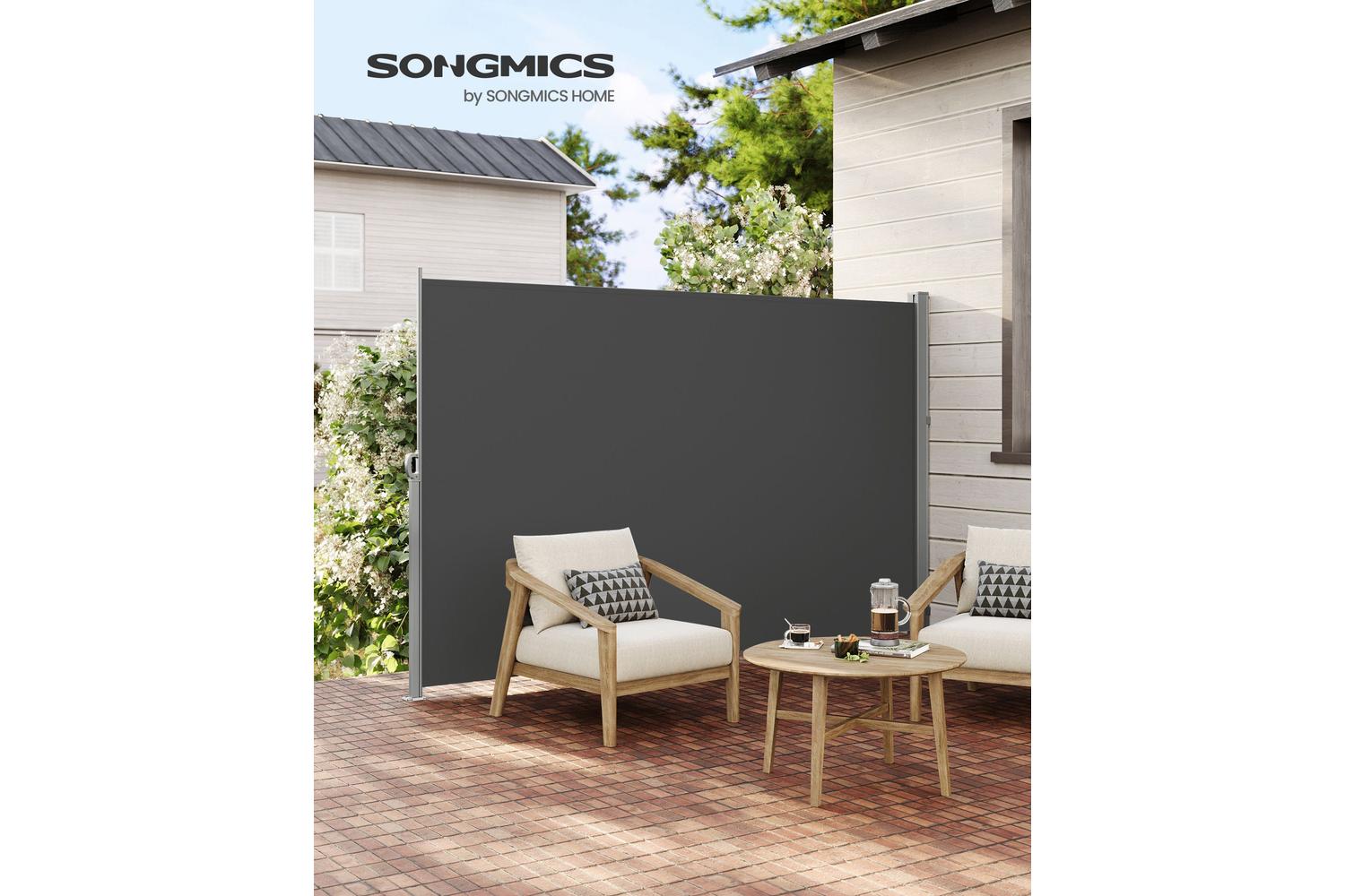 Side Awning | Patio Accessory | Powder-coated Metal & Pvc-coated Polyester | 160 X 350 Cm-2