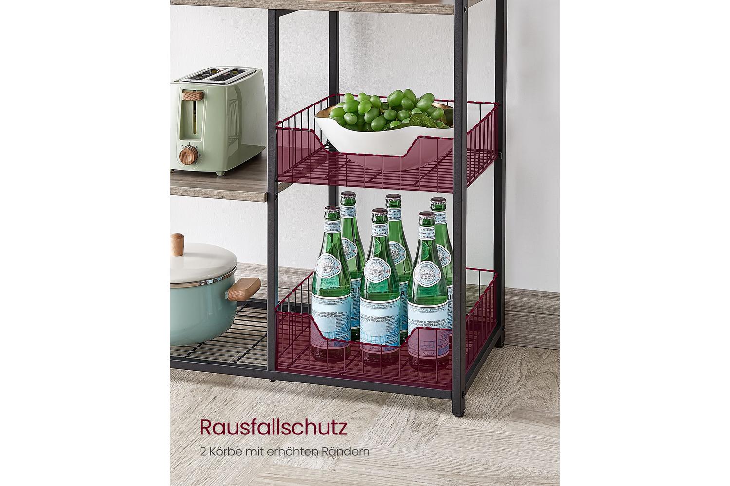 Kitchen Shelf | Kitchen Storage Shelf | Particle Board And Steel | 35 X 80 X 95 Cm-7