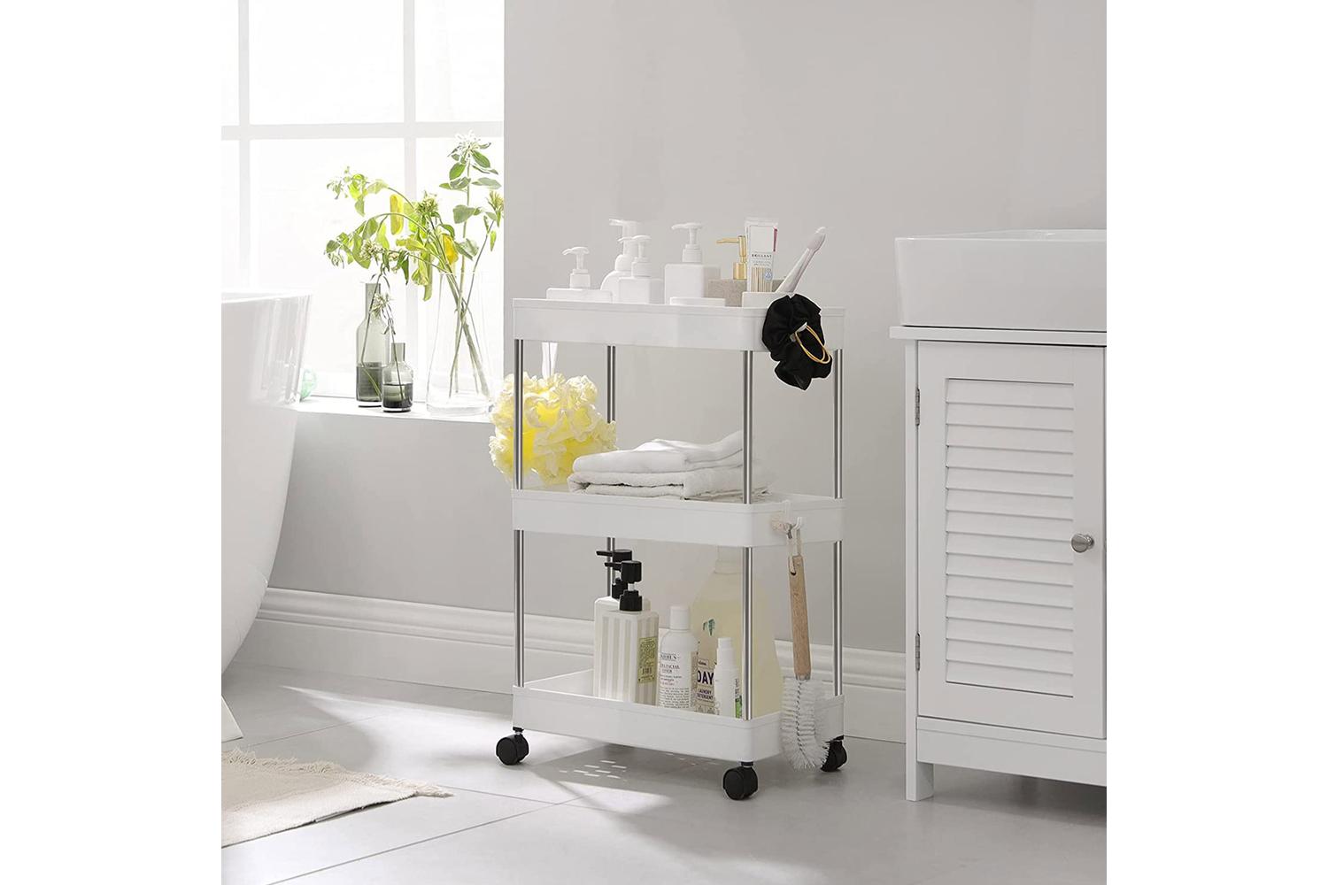 Songmics Storage Cart | Polypropylene & Metal | 3-tier | 40 X 22 X 60 Cm-2