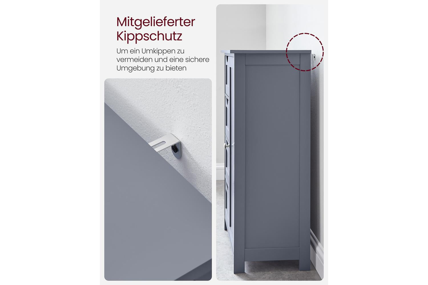 Side Cabinet | Bathroom Storage | Mdf | 30 X 55 X 82 Cm-6