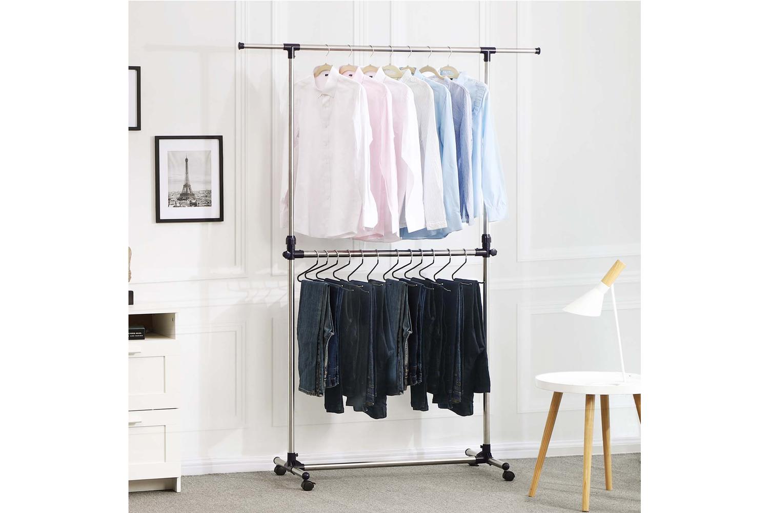 Coat Rack | Clothes Rail | Stainless Steel | Adjustable-2
