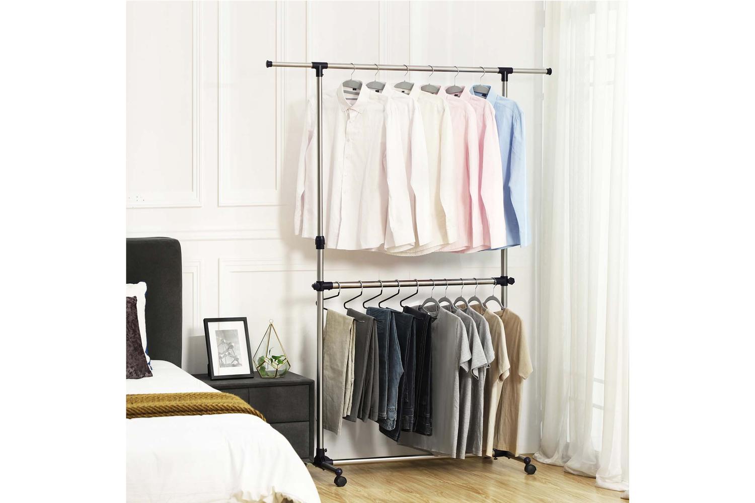 Coat Rack | Clothes Rail | Stainless Steel | Adjustable-3