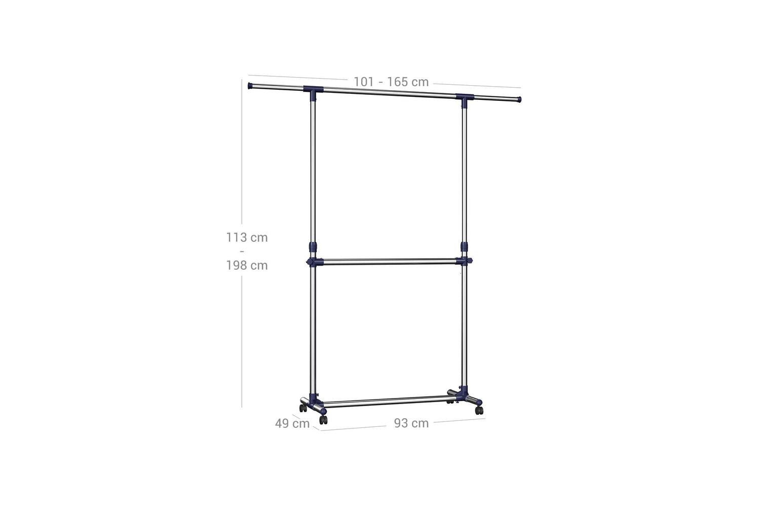 Coat Rack | Clothes Rail | Stainless Steel | Adjustable-6