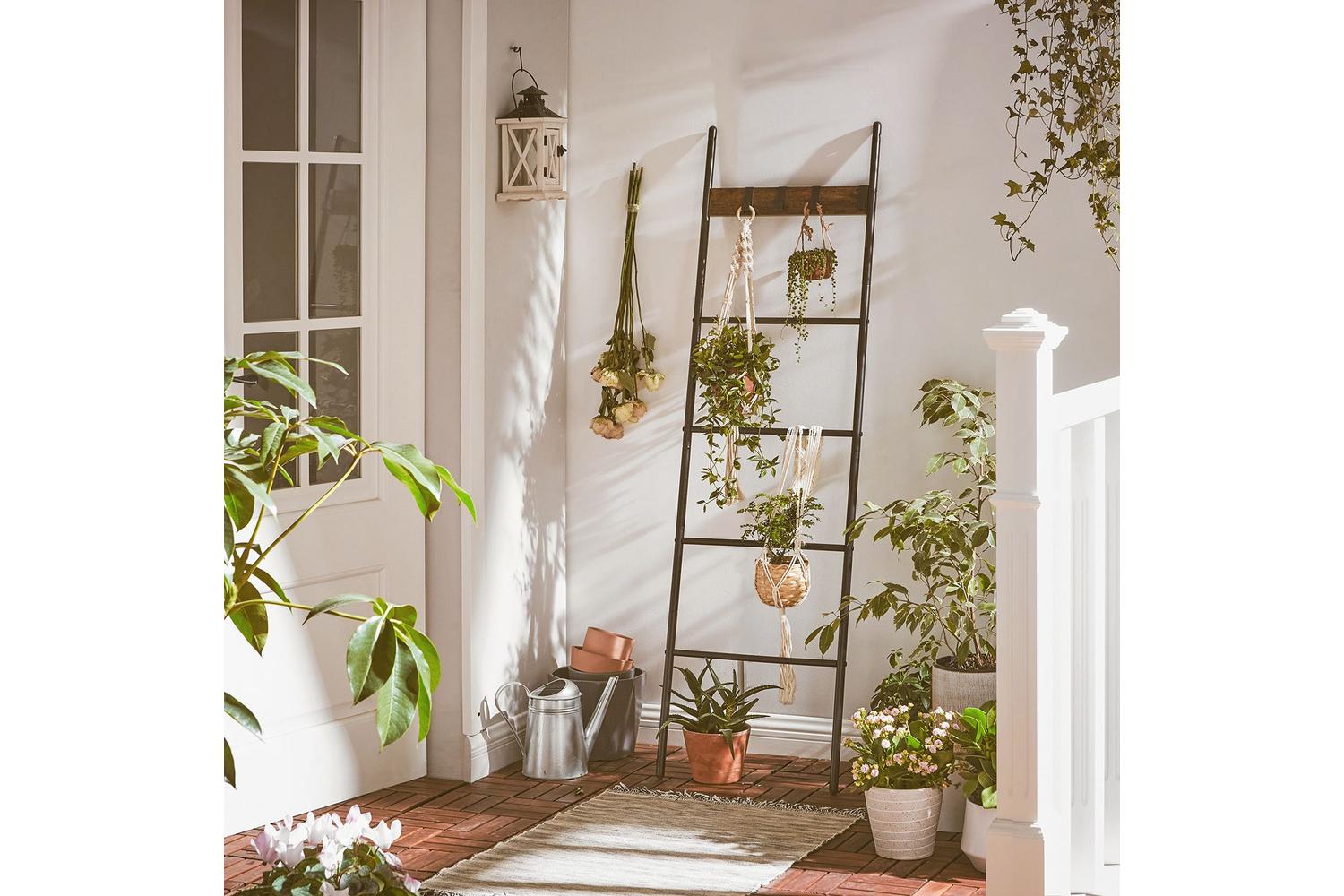 Blanket Shelf | Storage Ladder | Particleboard And Steel | 44 X 160 Cm-5