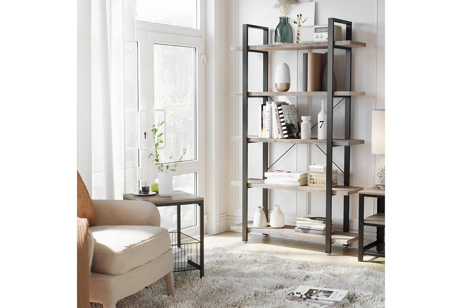 Vasagle Storage Shelves | Particleboard And Steel | 105 X 33.5 X 177.5 Cm-2