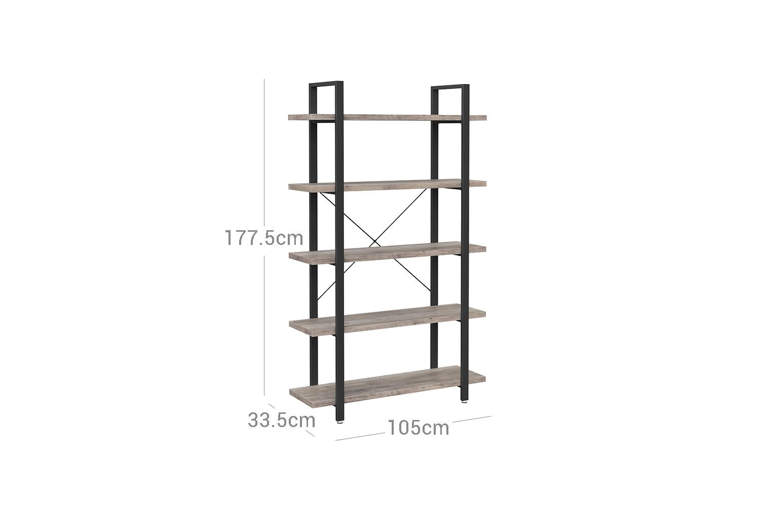 Vasagle Storage Shelves | Particleboard And Steel | 105 X 33.5 X 177.5 Cm-6