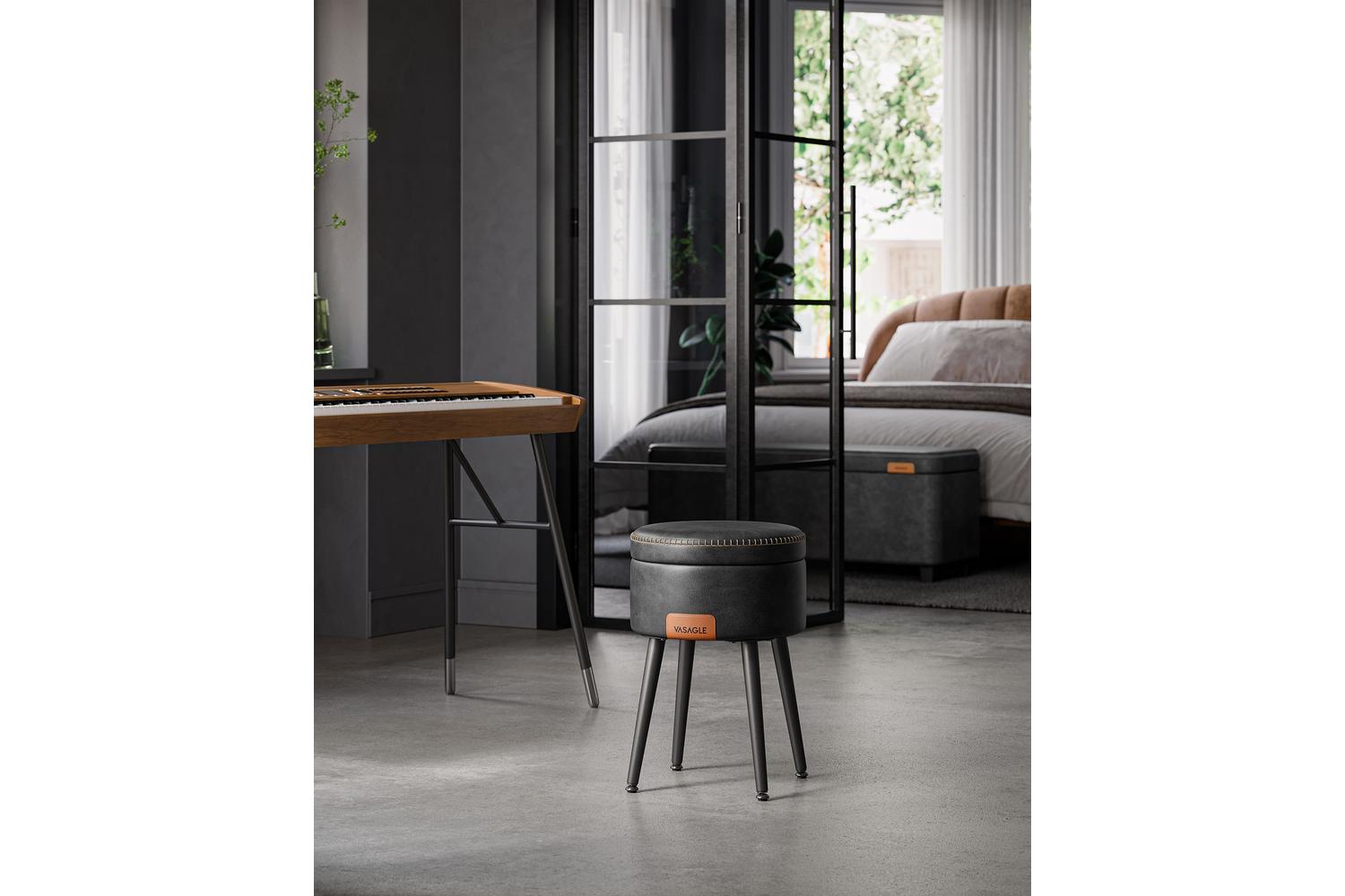 Storage Ottoman | Storage Ottoman | Pu Leather | 38.2 X 44.4 Cm-2