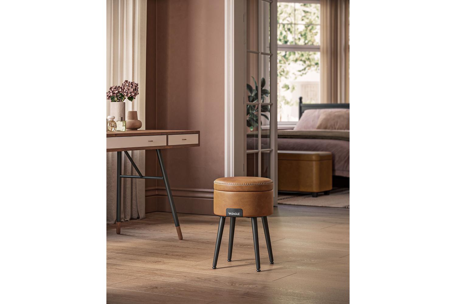 Storage Ottoman | Ottoman | Pu Leather | 38.2 X 44.4 Cm-2
