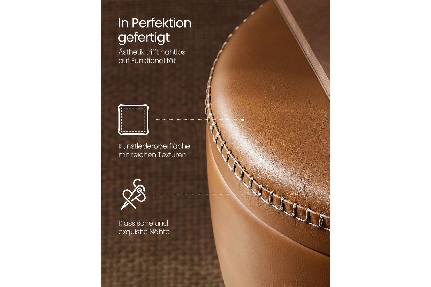 Storage Ottoman | Ottoman | Pu Leather | 38.2 X 44.4 Cm-3