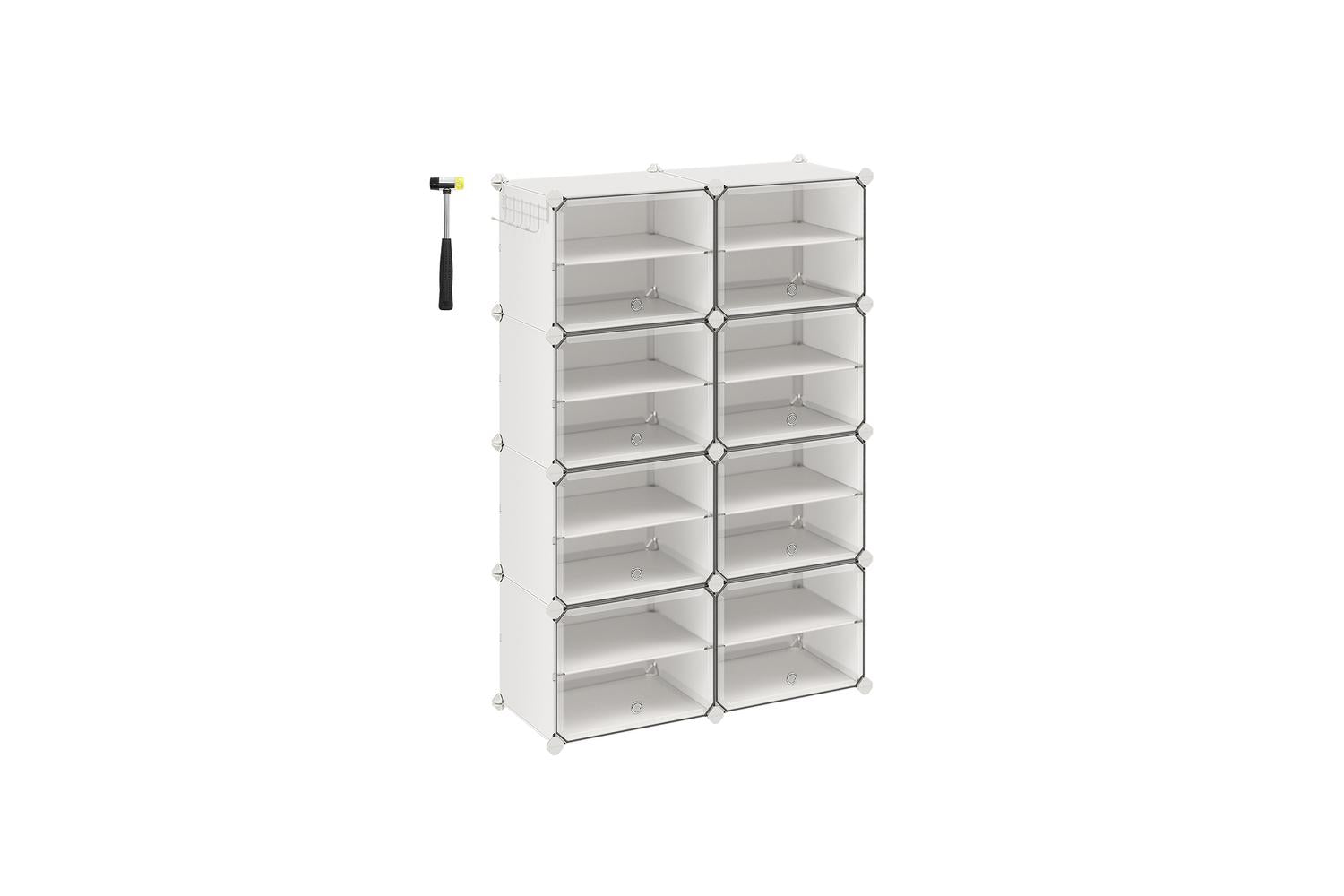 Shoe Rack | Storage Unit | Plastic & Steel | Large