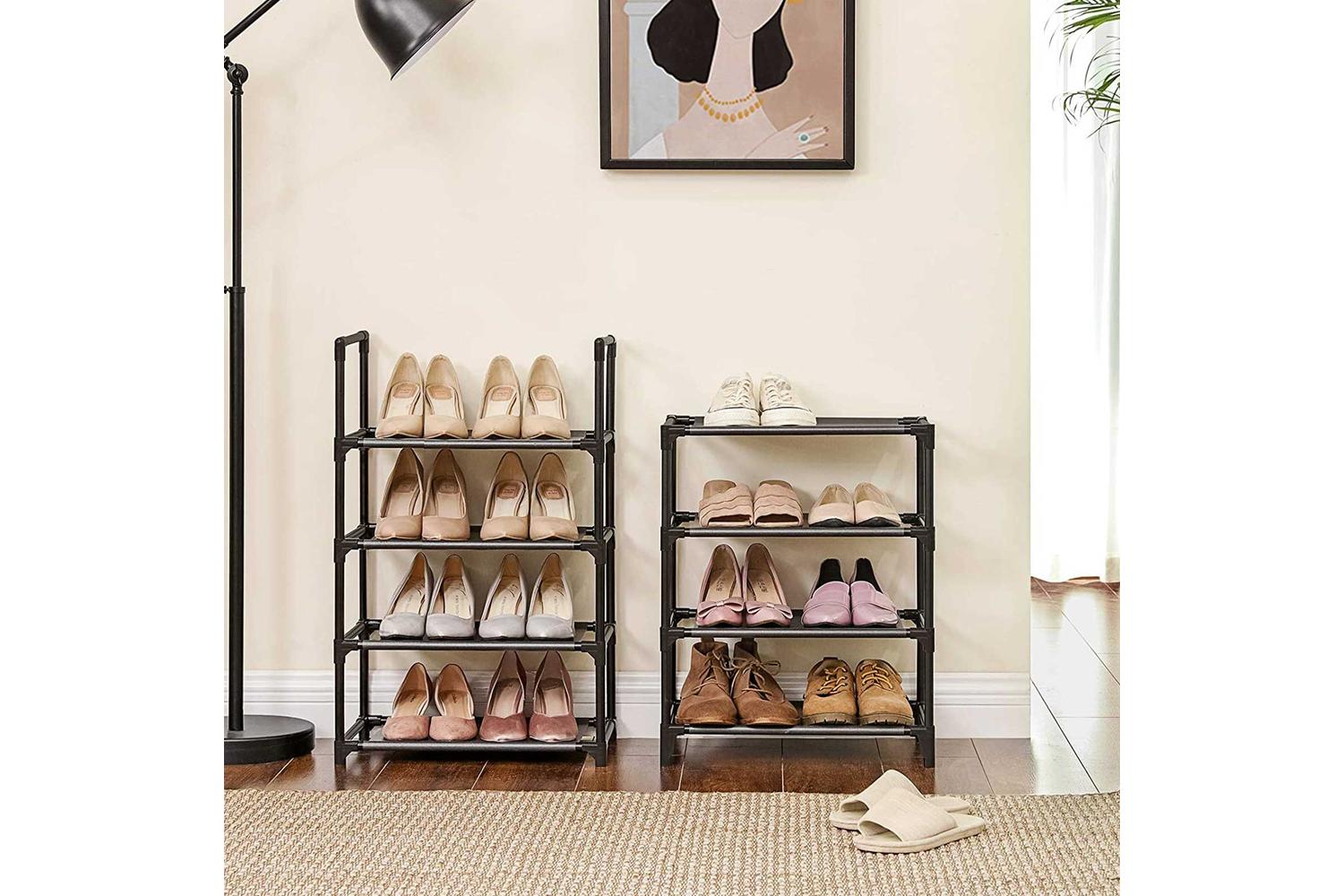 Shoe Rack | Shoe Storage Shelf | Non-woven Fabric & Iron | 8-tier 46x28x145cm-2