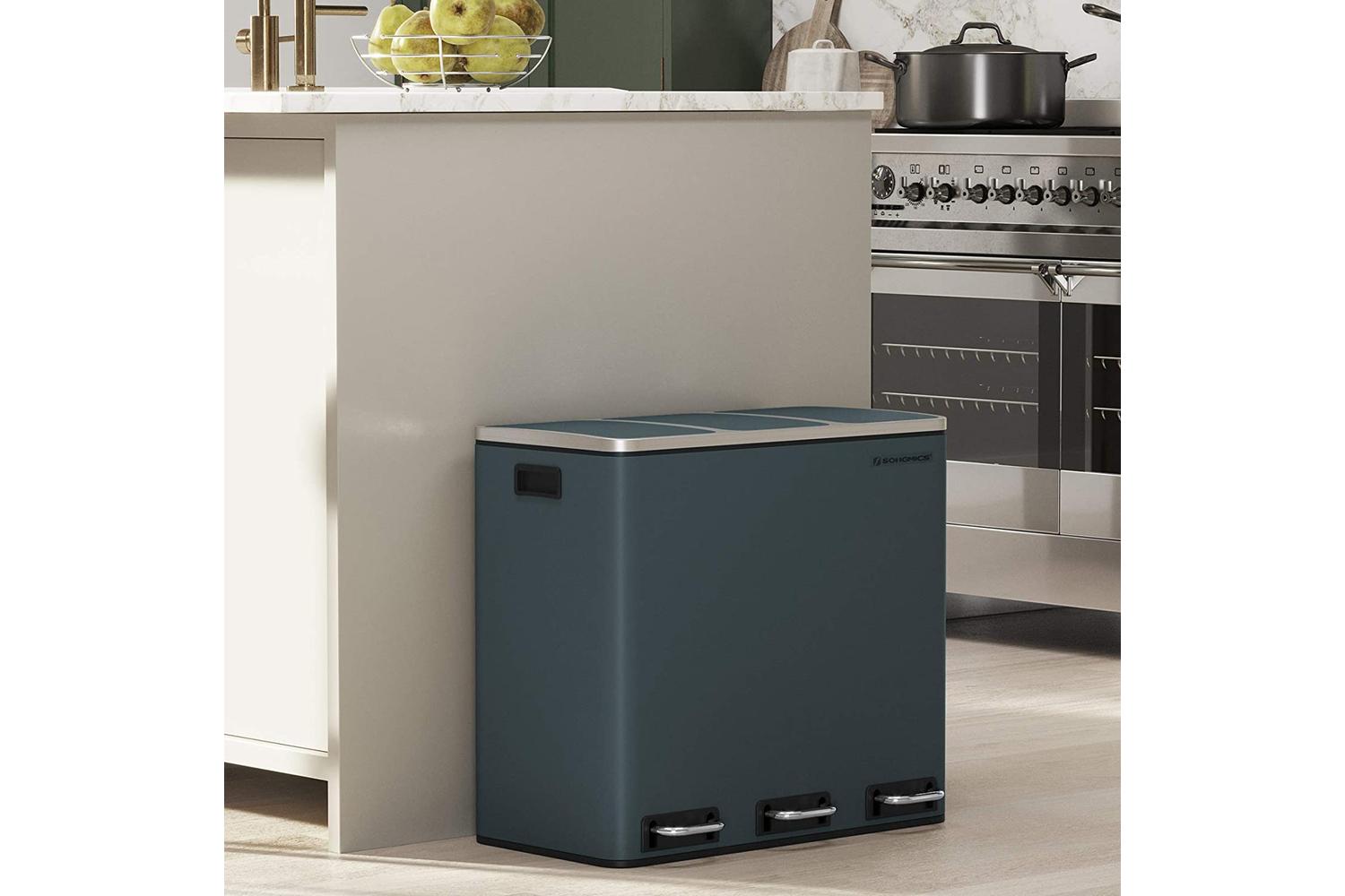 Songmics Garbage Can | Rubbish Bin | Steel And Abs Plastic | 60.4 X 30 X 56.3 Cm-4